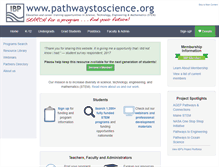 Tablet Screenshot of pathwaystoscience.org